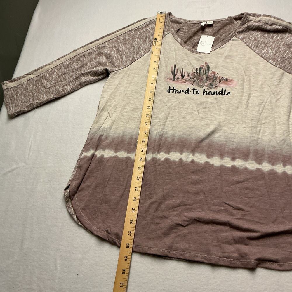 Cato Women’s Long Sleeve Shirts, " Hard To Handle" Sz XL NWT 3714 - Picture 9 of 14